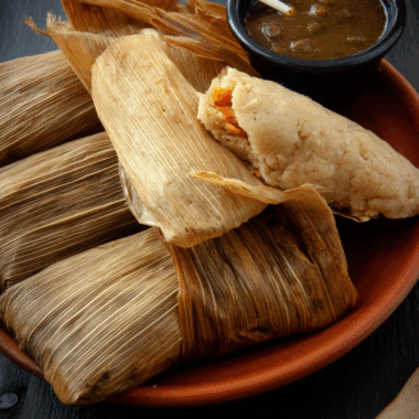 Traditional Oaxacan Tamales Wrapped in Banana Leaves