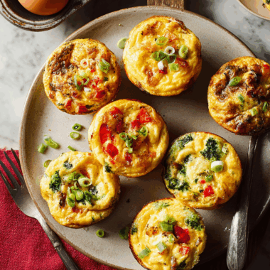 Fluffy Garden Veggie Egg Muffins with Herbs