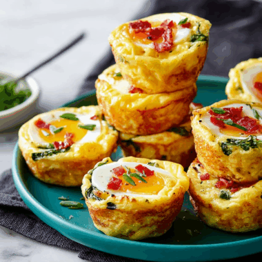 Mini Fluffy Egg Bites with Veggies and Cheese