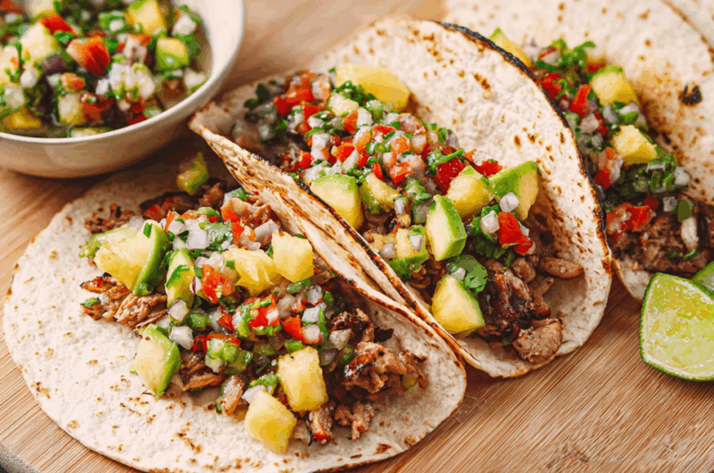 Juicy Pork Tacos with Zesty Pineapple Salsa Bliss