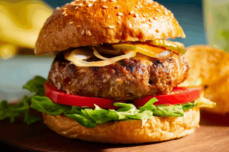 Ultimate Backyard BBQ Burger with Savory Seasonings