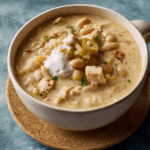 Velvety White Chili with Tender Chicken and Cannellini Beans