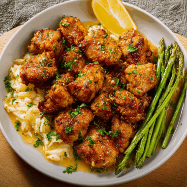 Buttery Garlic Chicken Bites with a Hint of Lemon and Herbs