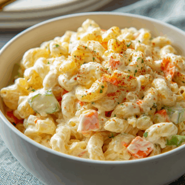 Creamy Picnic-Perfect Macaroni Salad with a Sweet Tangy Twist