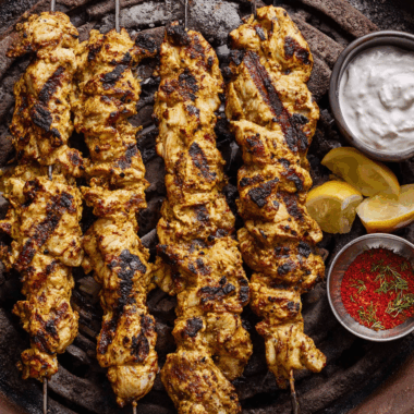 Spiced Turkish Yogurt-Marinated Chicken Skewers