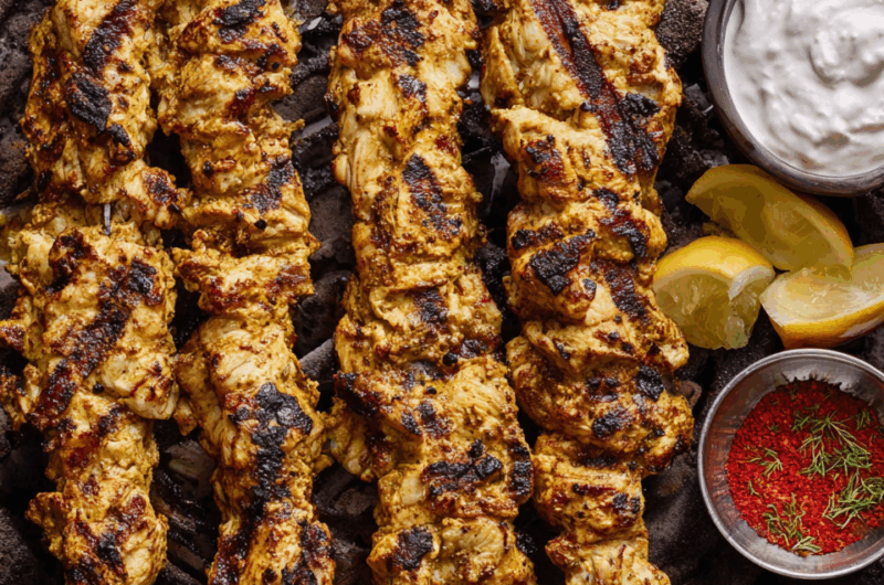 Spiced Turkish Yogurt-Marinated Chicken Skewers