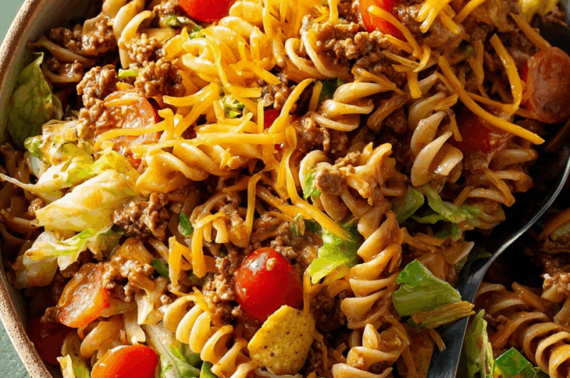 Zesty Tex-Mex Taco Pasta Salad Delight