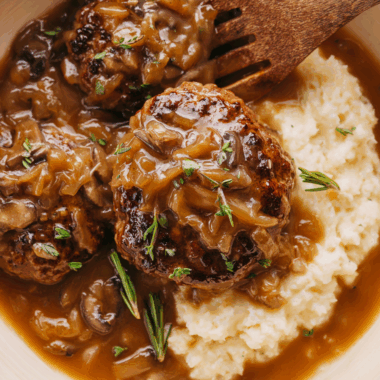 Juicy Salisbury Steak with Rich Onion Gravy