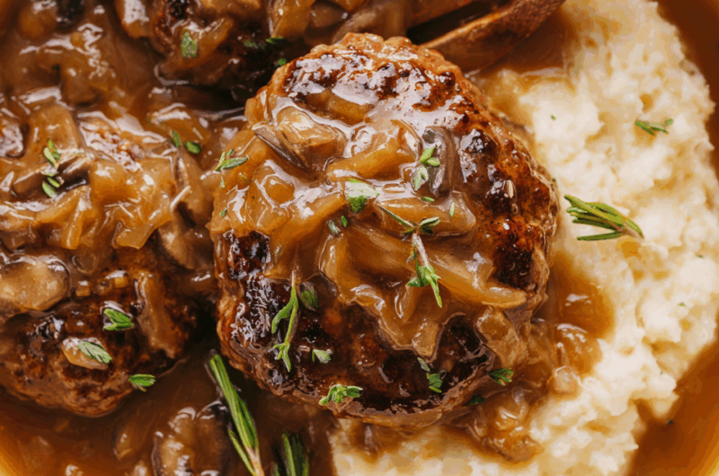 Juicy Salisbury Steak with Rich Onion Gravy