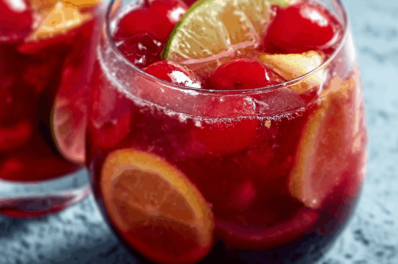 Refreshing Spanish Red Wine Sangria with Citrus and Berries