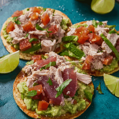 Easy No-Cook Tuna and Avocado Tostadas