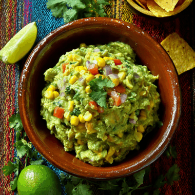 Creamy Avocado Guacamole with Charred Corn Delight