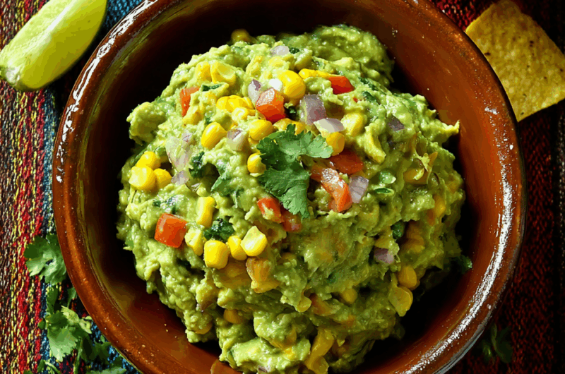 Creamy Avocado Guacamole with Charred Corn Delight