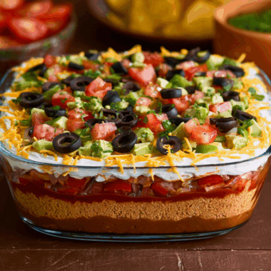 Colorful Fiesta Seven-Layer Taco Dip