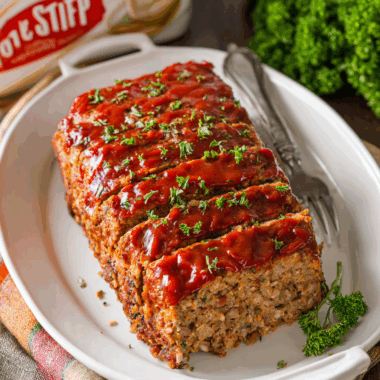 Savory Stove Top Stuffing Meatloaf with Zesty Glaze
