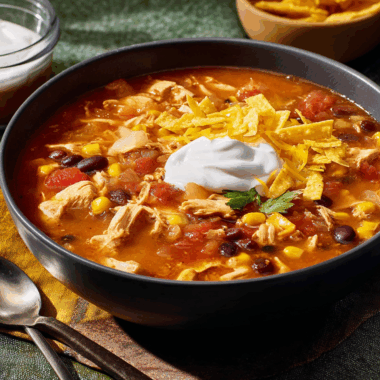 Zesty Slow Cooker Chicken Taco Fiesta Bowl