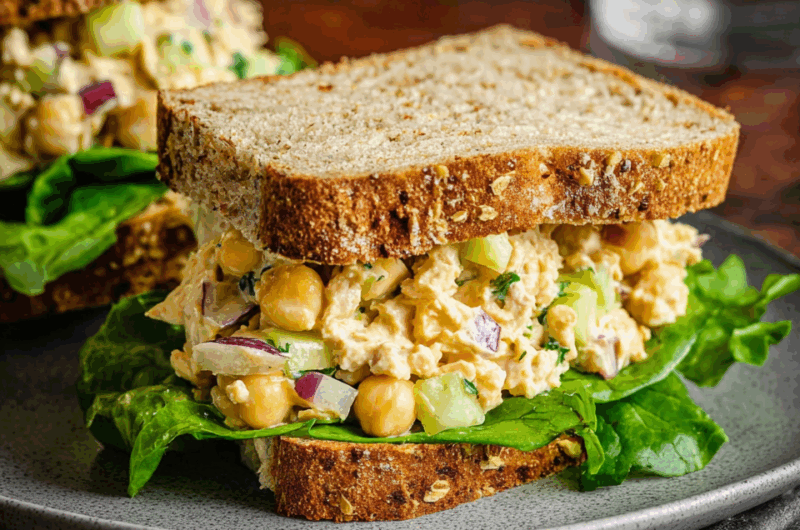 Vegan Chickpea “Tuna” Salad with Creamy Dijon Dressing