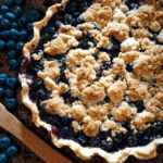 Rustic Homemade Blueberry Pie with Golden Lattice Crust