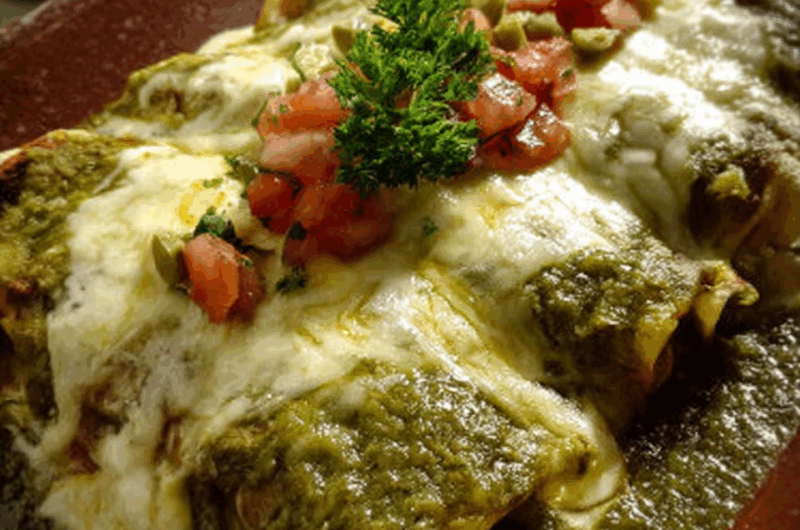 Creamy Swiss-Style Chicken Enchiladas