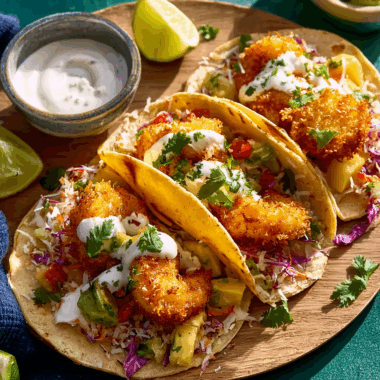 Crispy Coconut Shrimp Tacos