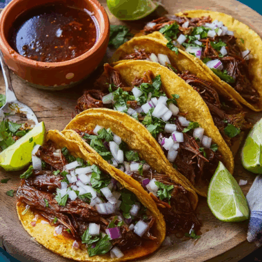 Beef Birria Tacos with Savory Consomé