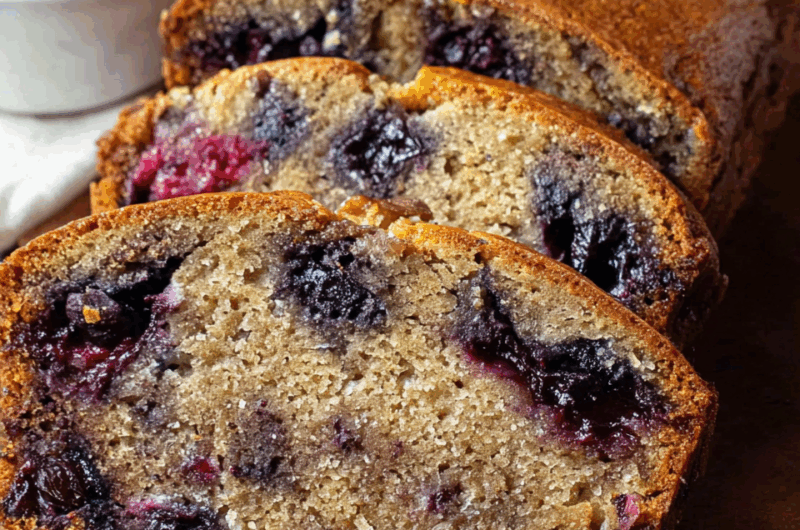 Moist & Juicy Blueberry Banana Bread Delight