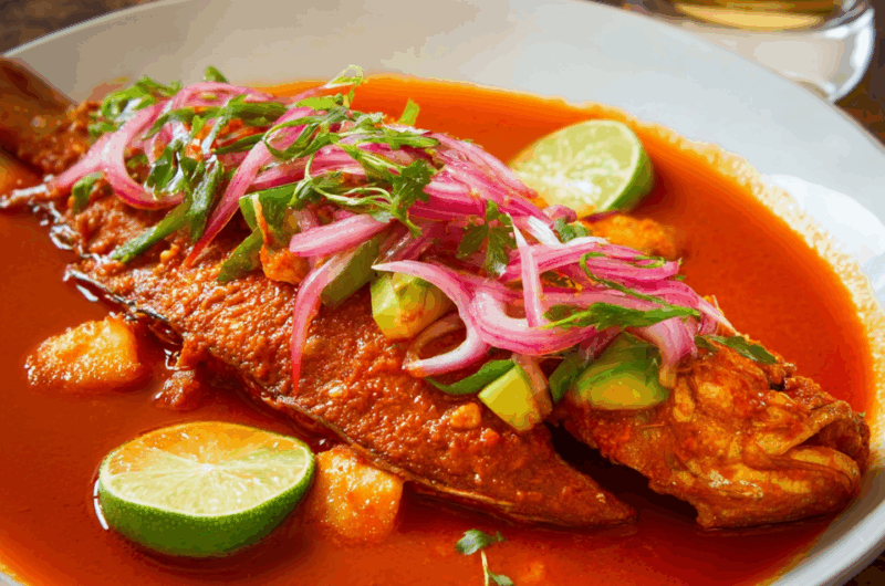Yucatán-Style Fish with Vibrant Achiote Sauce
