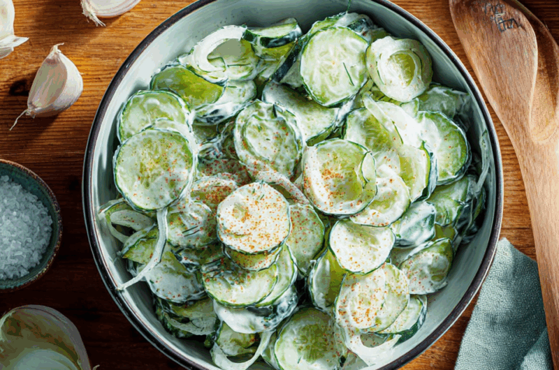 Creamy Gurkensalat with Dill and Paprika
