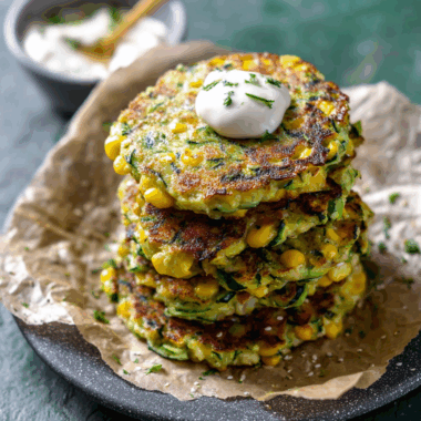 Crispy Garden Zucchini and Corn Fritters with Herbs & Spice
