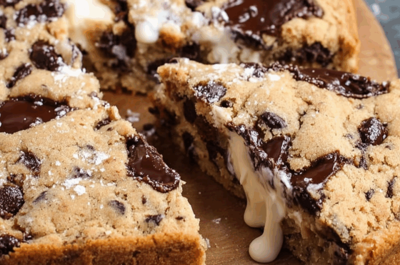 Chewy Slow Cooker Chocolate Chip Cookie with Golden Sultanas