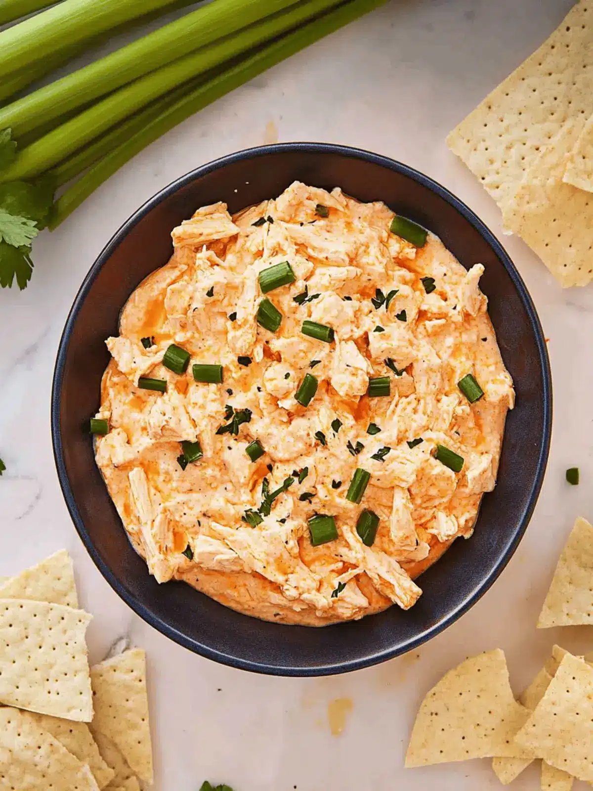 Cold Buffalo Chicken Dip w/Rotisserie Chicken