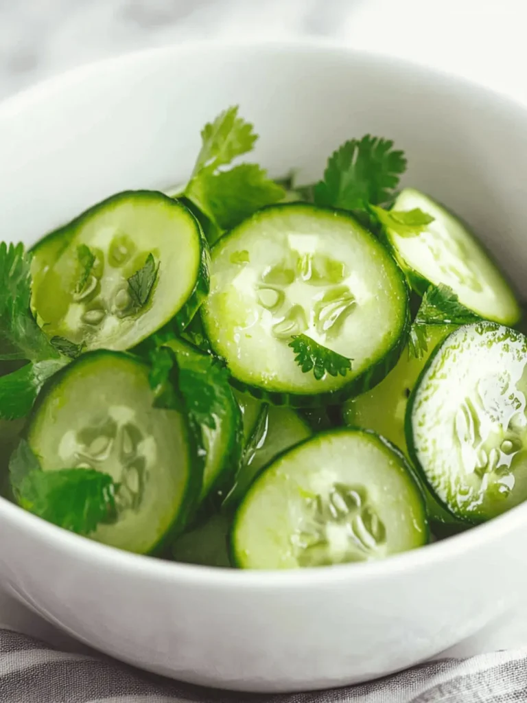 Cucumber Salad with Cilantro and Lime