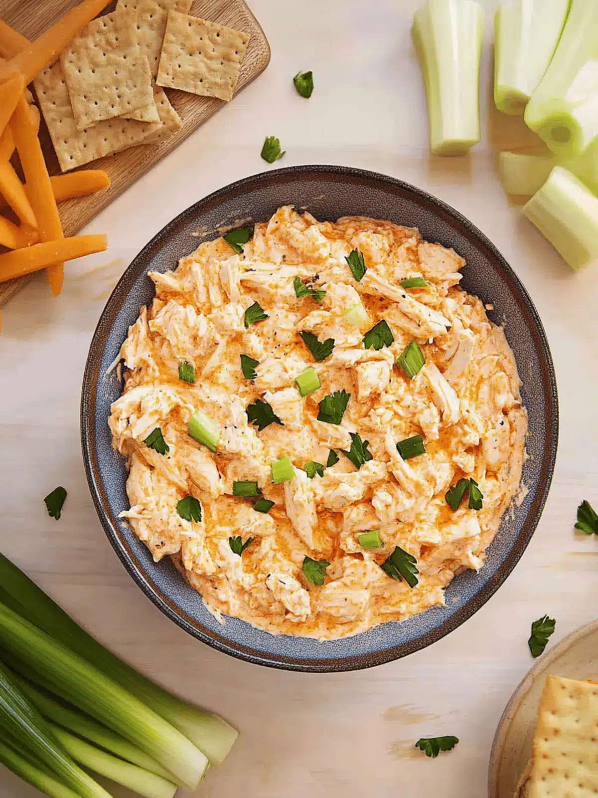 Cold Buffalo Chicken Dip w/Rotisserie Chicken