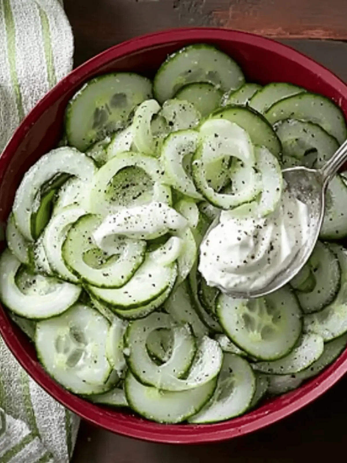 Cucumber Salad with Sour Cream
