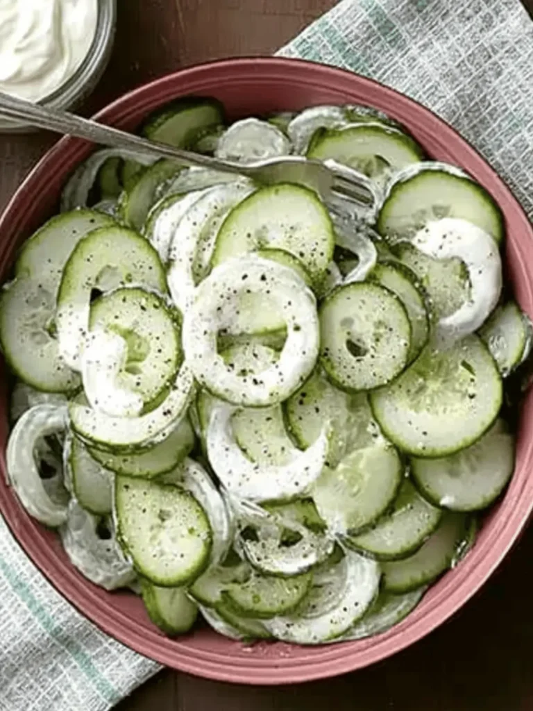 Refreshing Cucumber Salad with Sour Cream for Summer Bliss 4 Cucumber Salad with Sour Cream