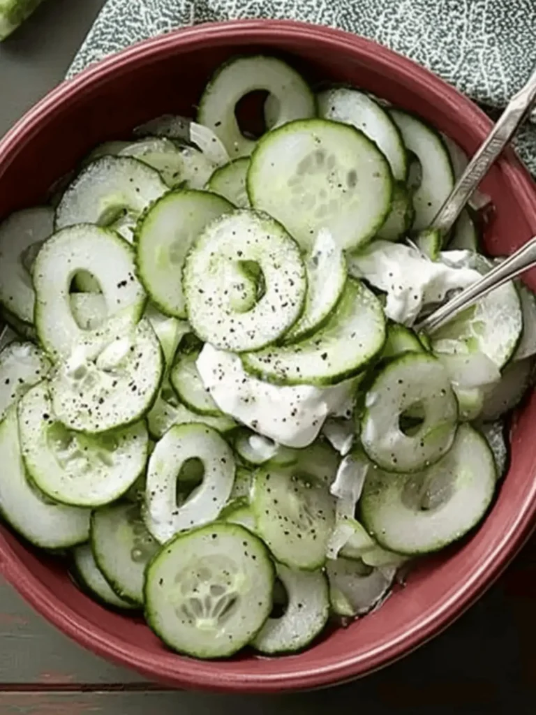 Refreshing Cucumber Salad with Sour Cream for Summer Bliss 3 Cucumber Salad with Sour Cream
