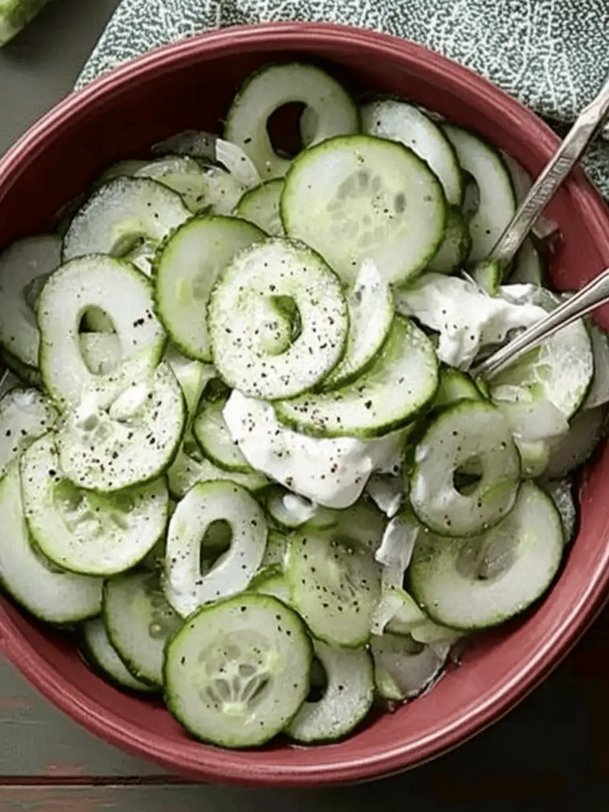 Cucumber Salad with Sour Cream