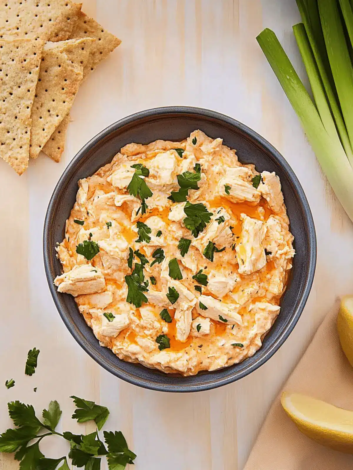Cold Buffalo Chicken Dip w/Rotisserie Chicken
