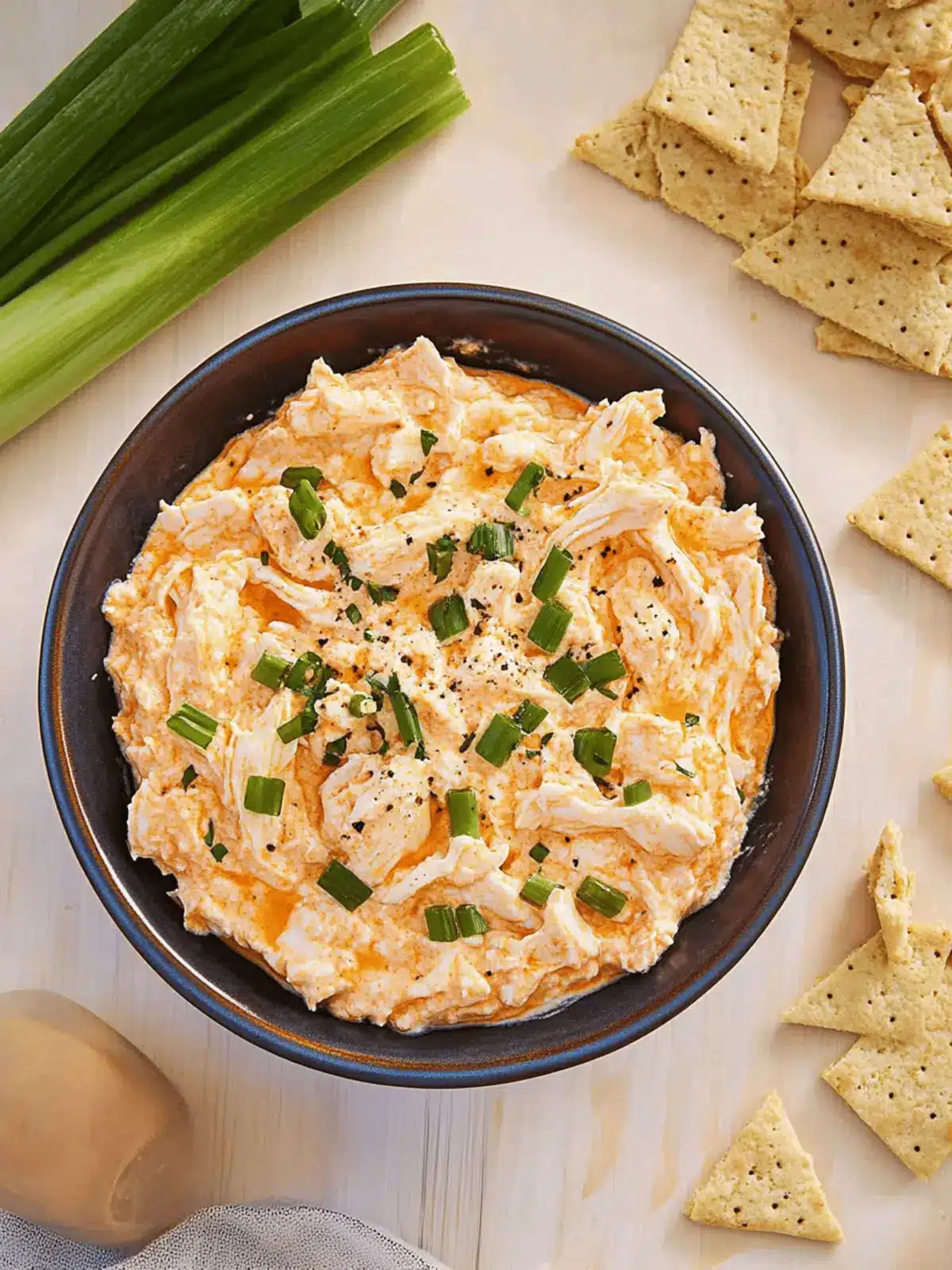 Cold Buffalo Chicken Dip w/Rotisserie Chicken