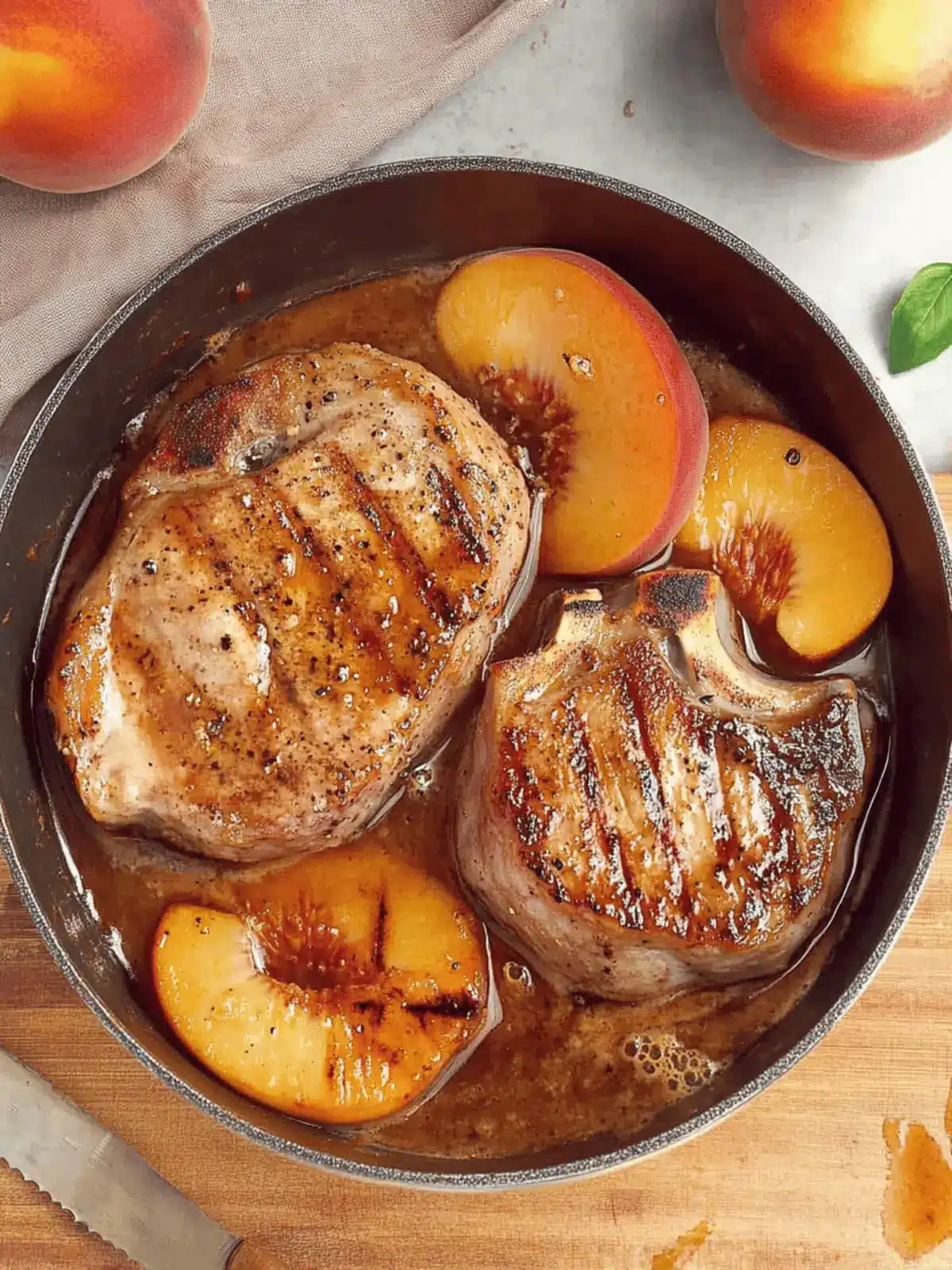 Summer Peach Pork Chops