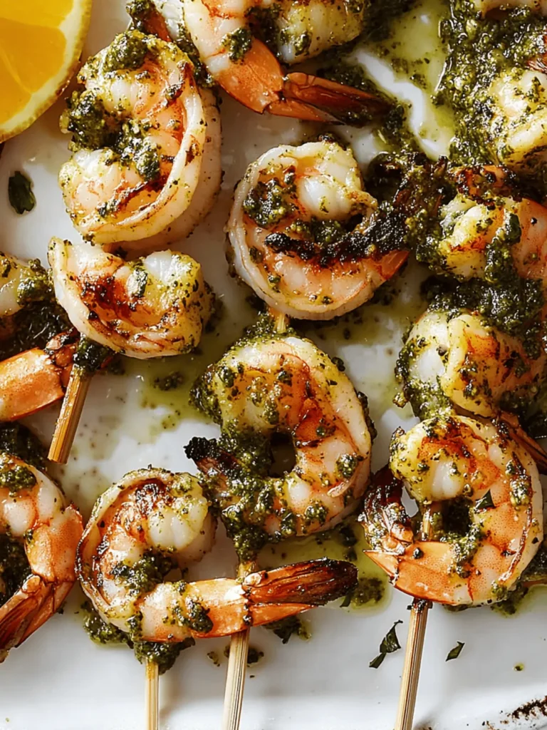 Delicious Pesto Shrimp Skewers Ready in 30 Minutes 3 Pesto Shrimp Skewers