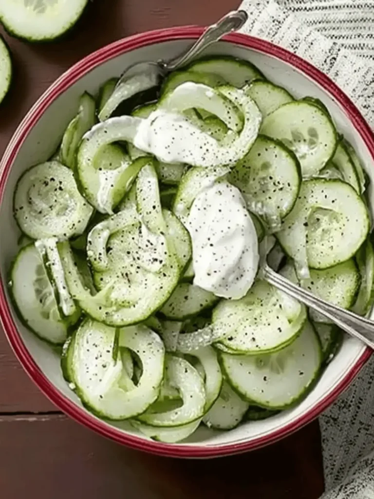Refreshing Cucumber Salad with Sour Cream for Summer Bliss 2 Cucumber Salad with Sour Cream