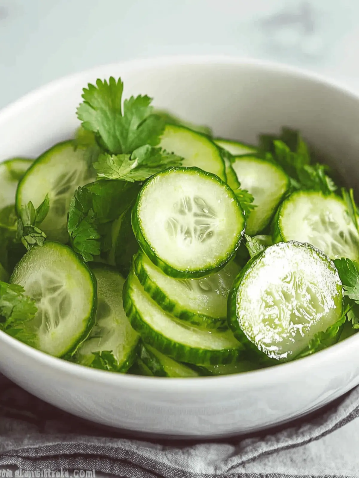 Cucumber Salad with Cilantro and Lime