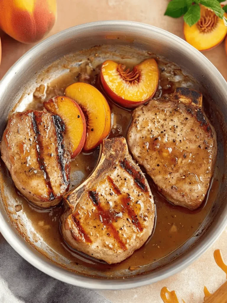 Savory Summer Peach Pork Chops with Sweet Balsamic Glory 2 Summer Peach Pork Chops