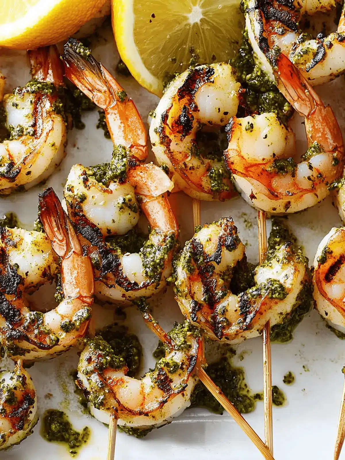 Pesto Shrimp Skewers