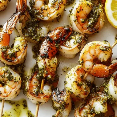Pesto Shrimp Skewers
