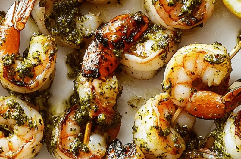 Pesto Shrimp Skewers