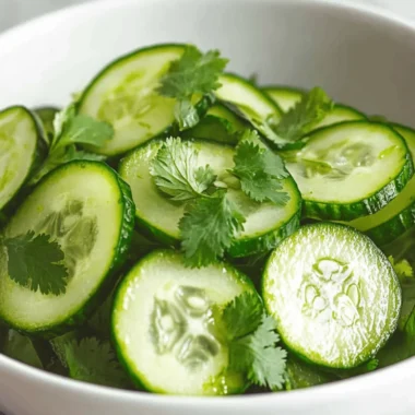 Cucumber Salad with Cilantro and Lime