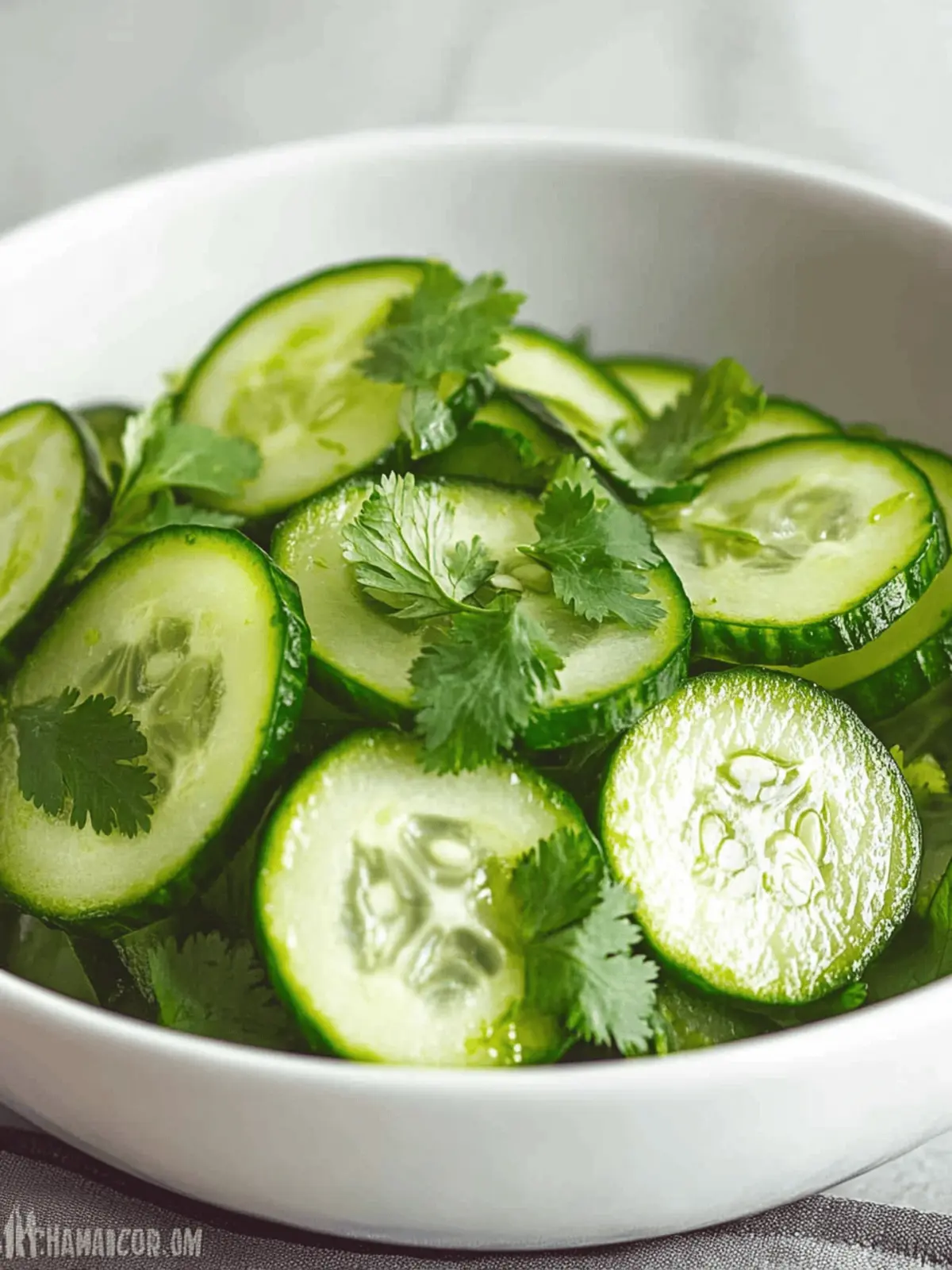 Cucumber Salad with Cilantro and Lime