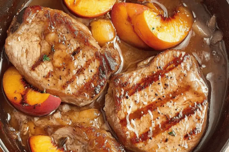 Summer Peach Pork Chops